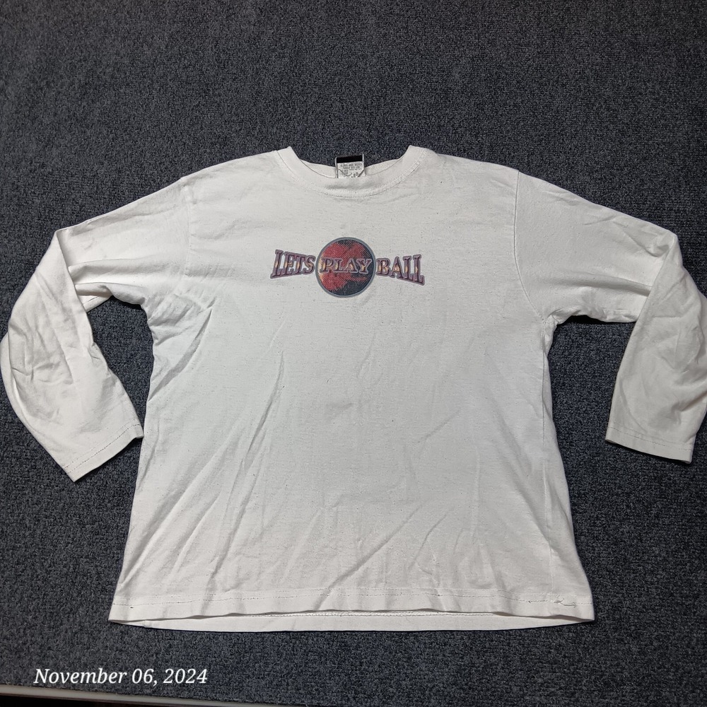* Vintage Rare Screaming Mercury Lets Play Ball Shirt Youth Teen Large - Picture 1 of 9